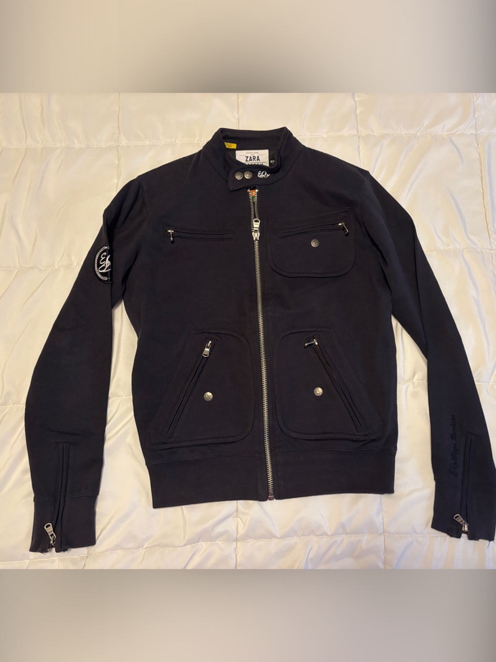 Zara ER Black Bomber Jacket